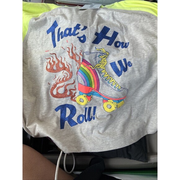 Pride Target "That's How We Roll!" Roller Skate Theme Cropped Tee Size L NWOT - Picture 1 of 4